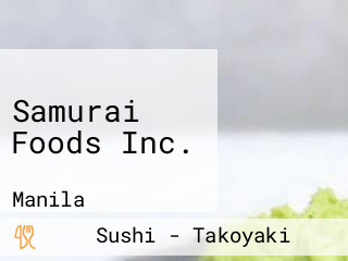 Samurai Foods Inc.