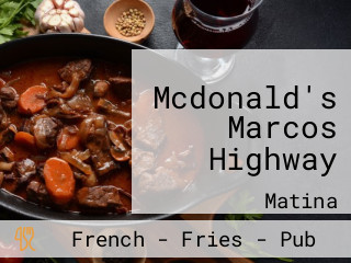 Mcdonald's Marcos Highway